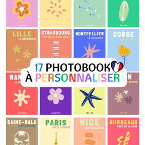 17 Printed Photo Book Models Assouline France. Customizable travel photobook. Travel book to print, decorative book, Canva model image 1