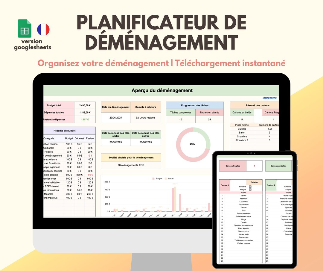 Moving Tracker & Planner | Packing, Home Inventory, Cleaning | Budget ...