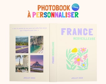 FRANCE Photo Album Book Model Printed Assouline. Canva customizable travel photobook. Personalized Home Decoration.