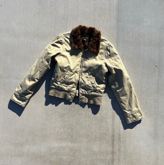 Abercrombie and Fitch Faux Fur Collar Jacket- size
