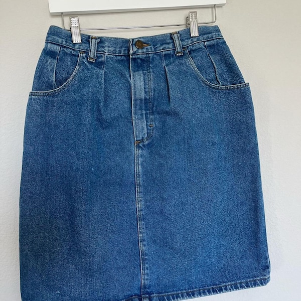 Vintage 90s Wrangler Pleated Denim Skirt- 28” Waist