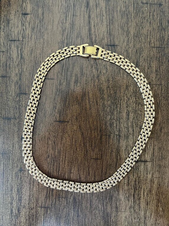 Vintage Gold Toned Woven Link Chain