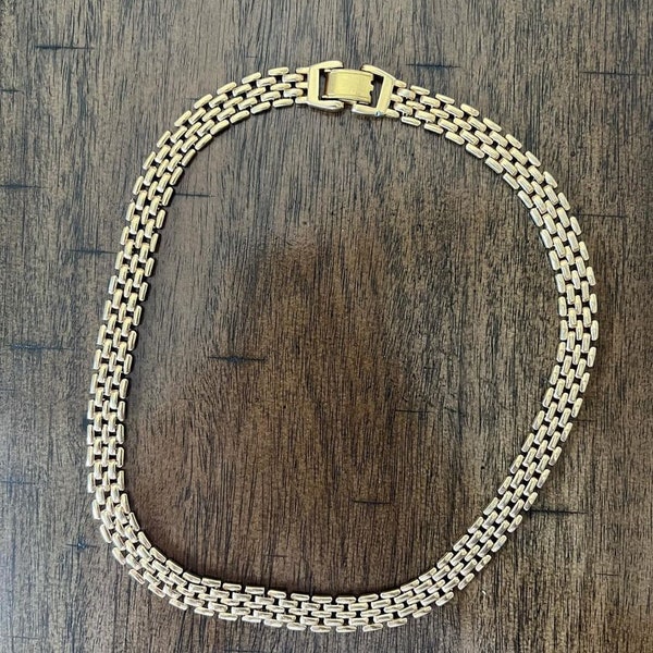 Vintage Gold Toned Woven Link Chain