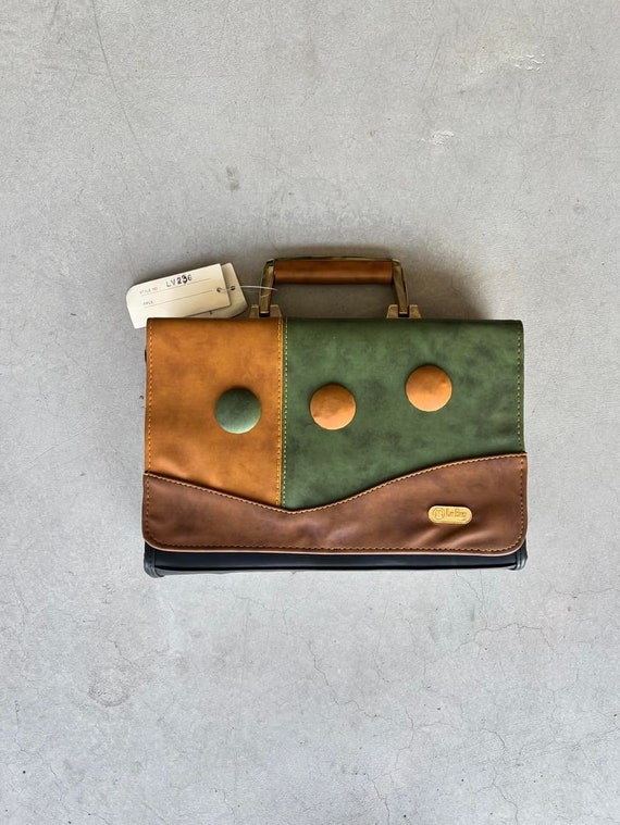 Vintage Le Bag Leather Colorblock Box Bag - NWT