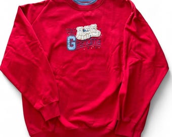 Vintage 90s Grandma Crewneck, Teddy Bear Sweater, Size XL