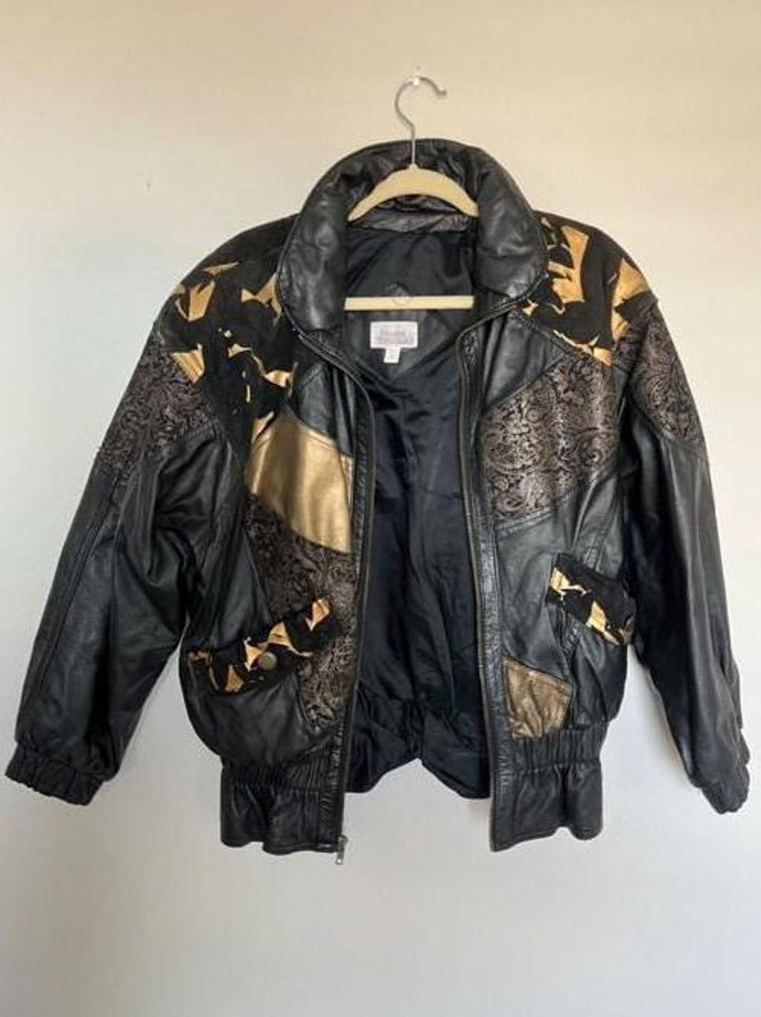 Vintage Patchwork Leather Bomber Size XS - Etsy Vintage Patchwork Leather Bomber Size XS - Etsy