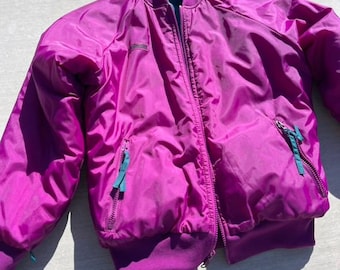 Vintage 1990s Columbia Sportswear Reversible Puffer Jacket / 80s