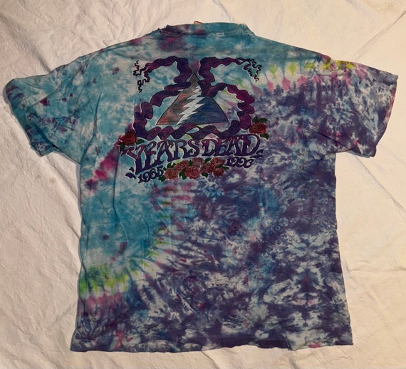 1990 Grateful Dead Skull and Roses Tie Die "25 Ye… - image 2