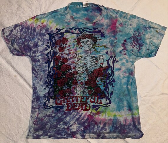 1990 Grateful Dead Skull and Roses Tie Die "25 Ye… - image 3