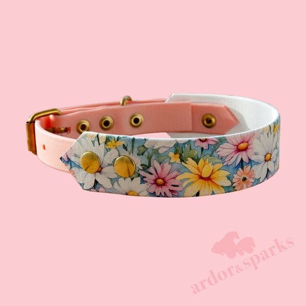 Biothane® Halsband mit Blumenmuster