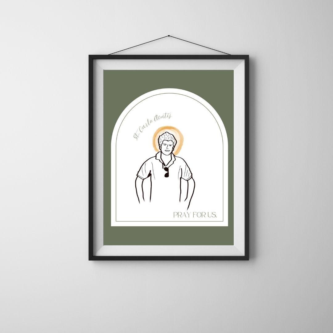 St. Carlo Acutis Print | Modern Catholic Confirmation Gift ...