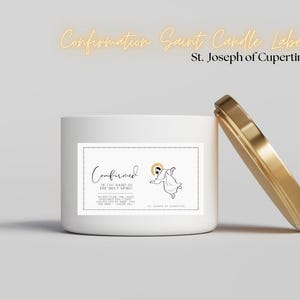 Quick and Beautiful Confirmation Gift Confirmation Saint Candle  St. Joseph of Cupertino