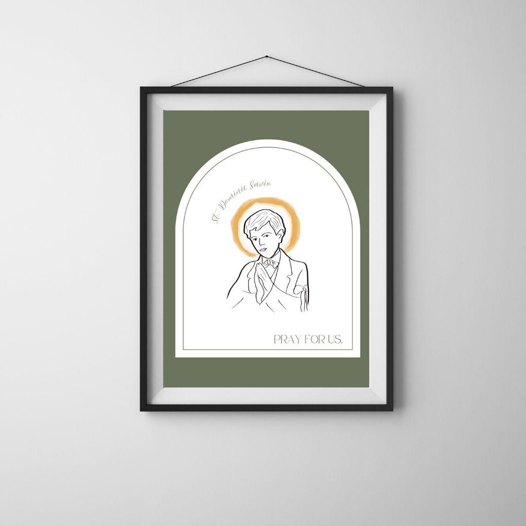 St. Dominic Savio Print, Catholic Saint Printable Art, Catholic Quote ...