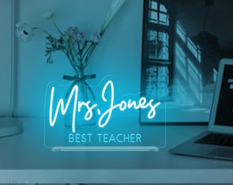 Personalisierte Leuchtreklame für das Klassenzimmer