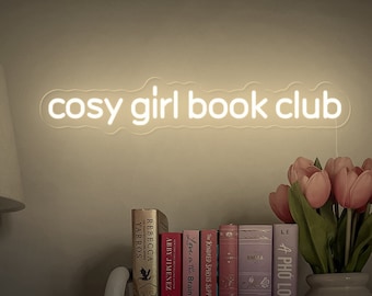 Cosy Girl Book Club Neon Sign: Book Lover Decor