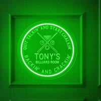 Custom Billiards LED Neon Sign: Pool Hall Decor, Game Room Wall Art - Etsy