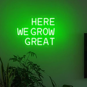 Here We Grow Great Classroom Neon Sign,Classroom Led Neon, Teacher Gift,Classroom Decor,Teacher Classroom Decor,Back To School