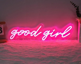 Good Girl Neon Sign, Aesthetic Room Decor, Custom Neon Signs