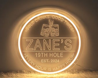 Personalized Beer Bar LED Neon Sign, Man Cave Gift