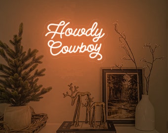 Howdy Cowboy Neon Sign: Trendy Western Decor