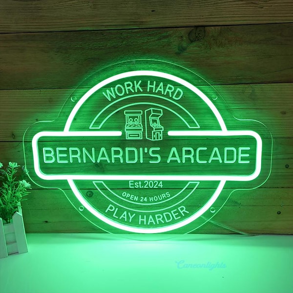 Custom Arcade Neon Sign: Vintage Game Room Decor