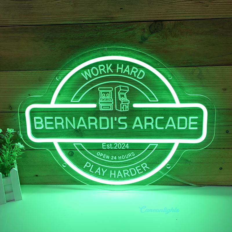 Custom Arcade Neon Sign, Custom Game Room Neon Sign, Man Cave decor, Vintage Arcade Vibes, Arcade Gaming Theme Room Decor,Christmas  Gifts