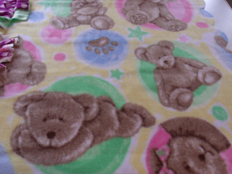 Fleece Baby Blanket Rag Fleece Blanket Teddy Bear Fleece Etsy