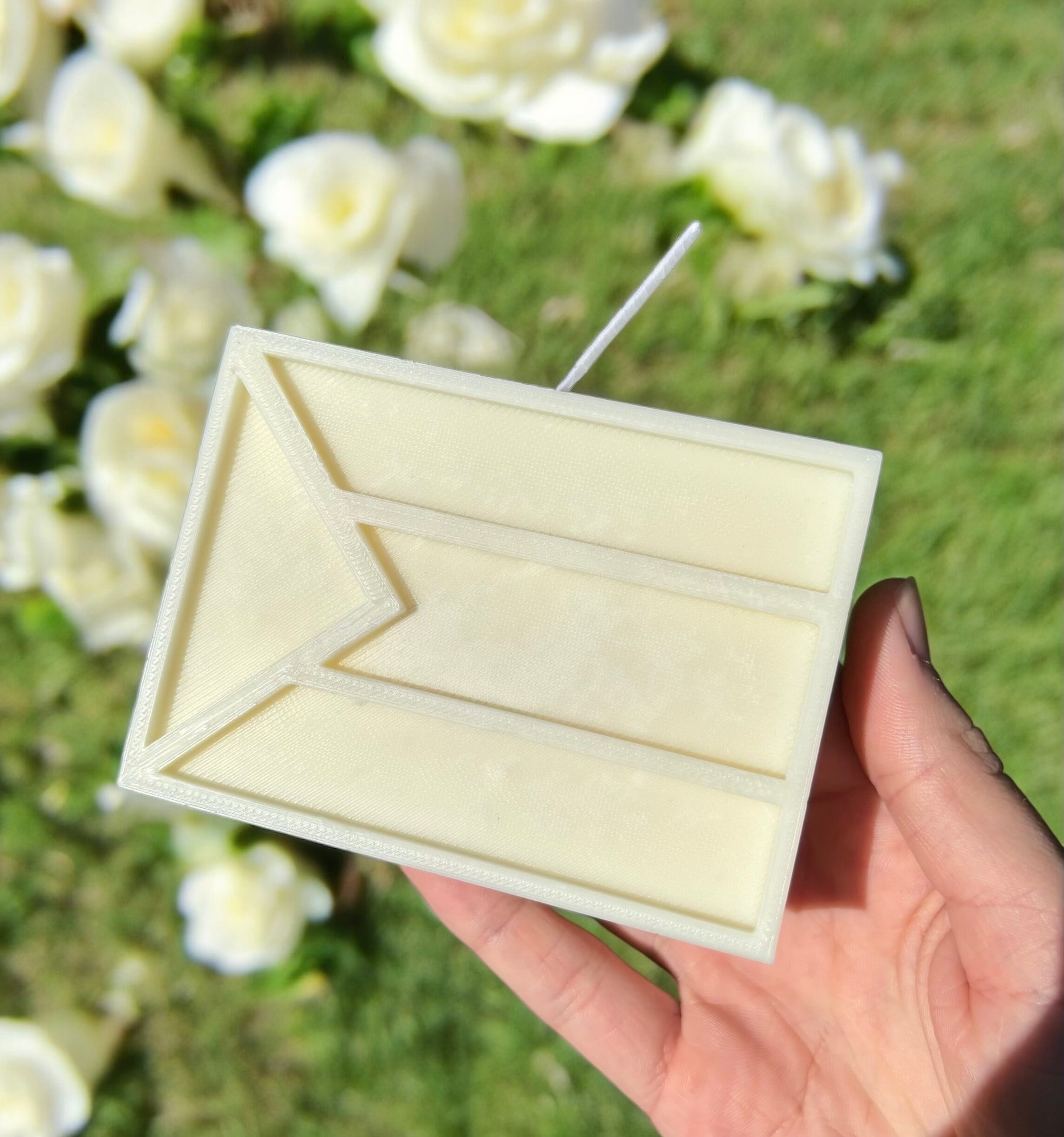 Palestine Flag Candle: Handmade Soy Wax Decor