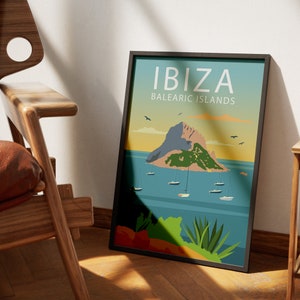 Ibiza Travel Poster,Ibiza Wall Art,Ibiza Poster Print,Ibiza Island,Travel Poster,Wall Art Decor,Digital Art Download,Wall Art ,Printable