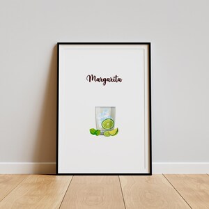 Margarita Wall Art, Margarita Poster Print, Margarita Bar Decor, Cocktail-Themed Art,Margarita Home Decor,Cocktail Poster Print,Bar Wall Art