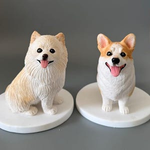 Haustier Figur nach Foto - Handgefertigte Polymer Clay Skulptur, Personalisierter Hund Katze Andenken, Haustier Gedenkgeschenk, Tier Puppen Figur