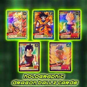 Cartes à collectionner double face holographique personnalisée - Super DBZ GT Daima Fan Art TCG personnalisé Super Saiyan 4 Majin Cartoon Anime cadeau japonais