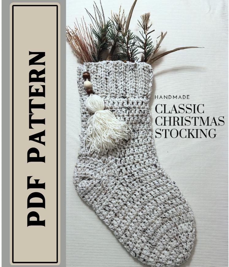 Classic Christmas Stocking Pattern PDF - Etsy