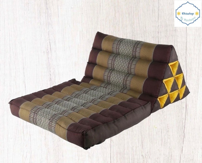 Thai Traditional Triangle Pillow Kapok Floor Mattress With Backrest ...
