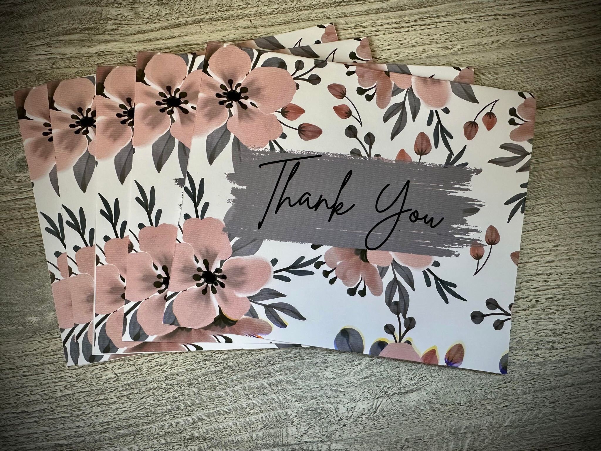 Thank You Cards, Vintage Floral Thank You Cards for Women, Floral Cards ...