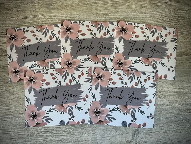 Thank You Cards, Vintage Floral Thank You Cards for Women, Floral Cards ...
