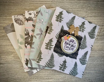 Bible Verse Greeting Cards, Christian Greeting Cards, Scripture Greeting Cards, Blank Inside, Handmade,  Set of Cards and Envelopes