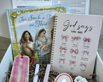 Girls Bible Study Kit, Christian Girl Gift, Bible Study Kit for Kids, Kids Bible Reading Plan, Christian Gift Box, Christian Friend Gift