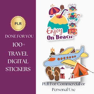 100+ WORLD TRAVEL Stickers for Goodnotes, Notability, Xodo, etc | Cute Travel Journal PNG Stickers | Digital and Printable Instant Download