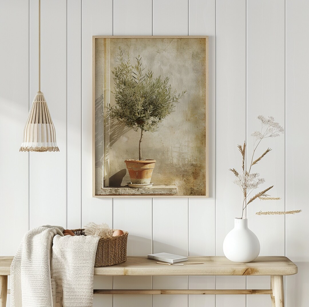 Dining Room Wall Decor Rustic Painting Olive Branch Print Rustic Italian Wall Art for Dining