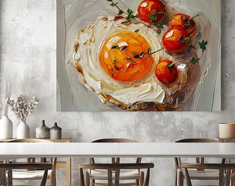 Spiegelei Stillleben Print: Küche Essen Kunst