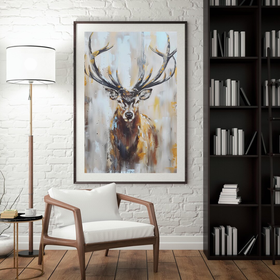 Rustic Woodland Deer Canvas Print – Lodge & Cabin Wall Art – Rustic ...