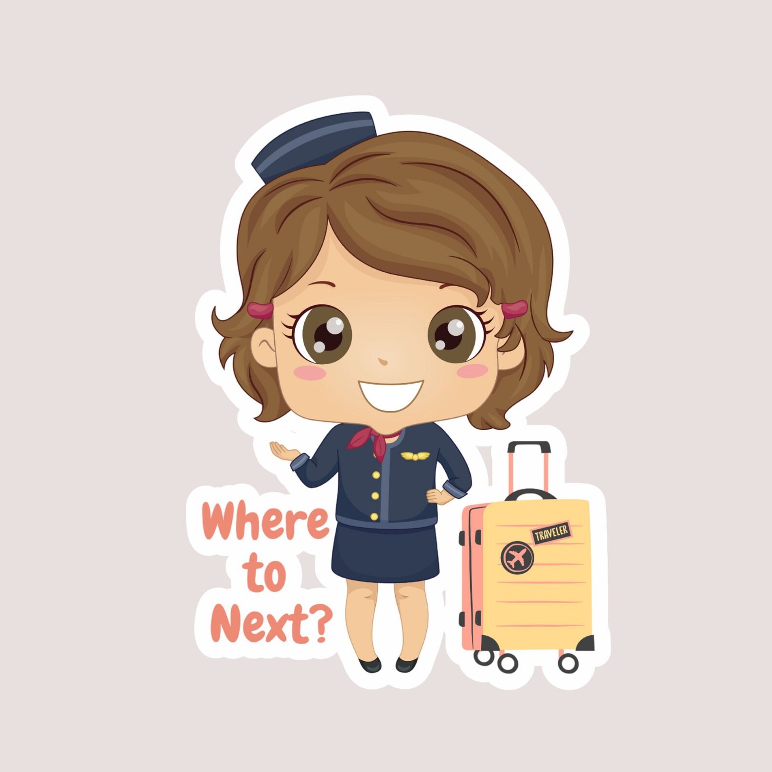 Next Flight Sticker Where to Next Flight Attendant Sticker, Flight Attendant Sticker ...