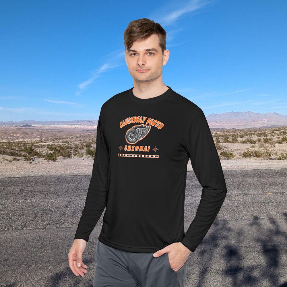 Retro Motocross Jersey Unisex Lightweight Long Sleeve Tee, Causeway Moto Chennai, Vintage Motocross Shirt, Motorcycle Long Sleeve Tee,