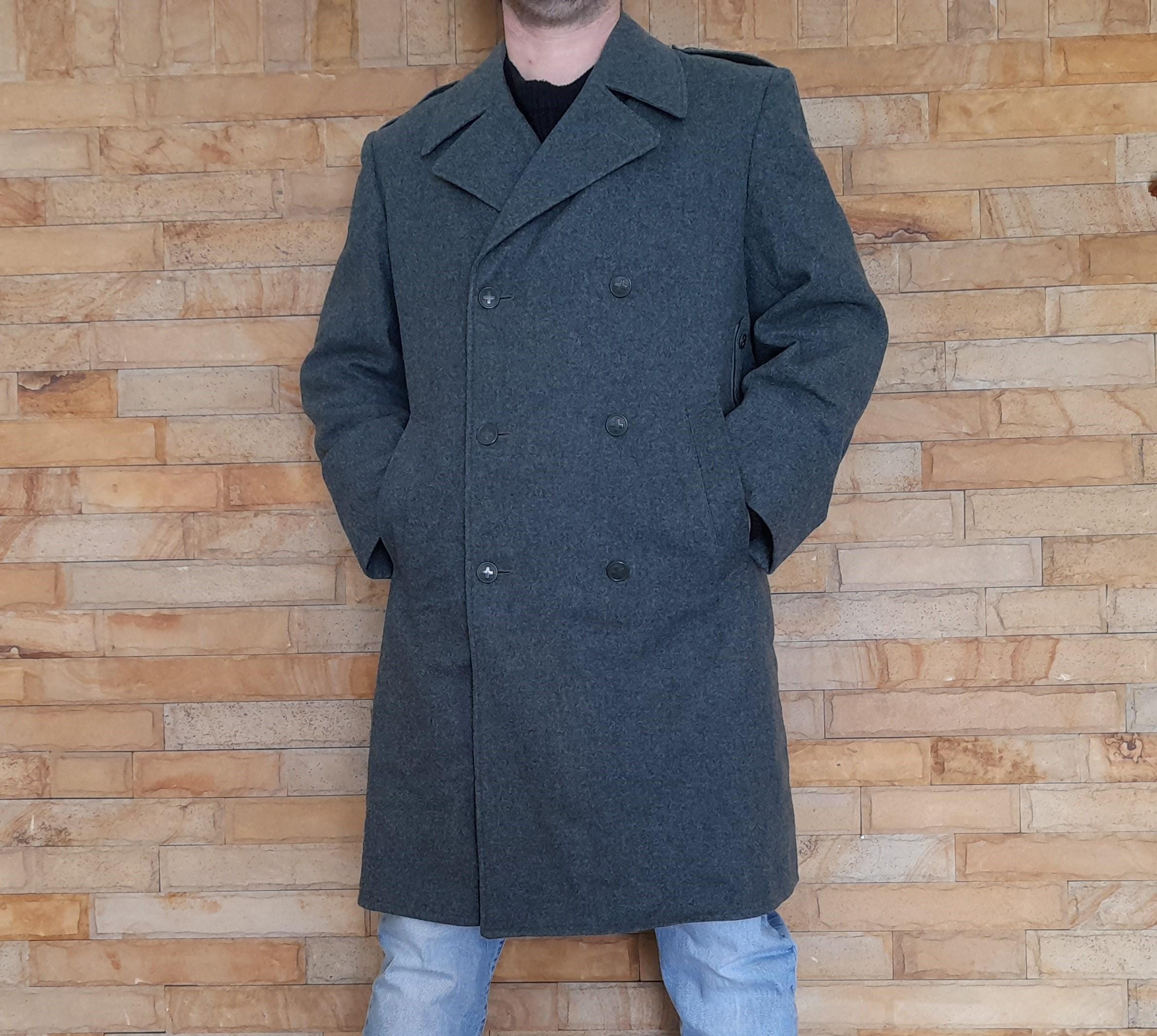Vintage Swiss Wool Military Coat - Etsy
