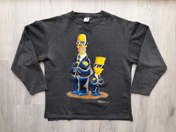 トップス 90s the Simpsons men in black movie XL 1997 The Simpsons Men In Black Parody t shirt – HeresWear