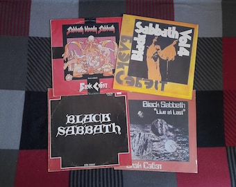 Vintage 90s Black Sabbath Sabbath Bloody Sabbath LP, álbum de 4 LP, Black Sabbath Vol. 4, Hard Rock, álbum de vinilo Black Sabbath Live at Last.