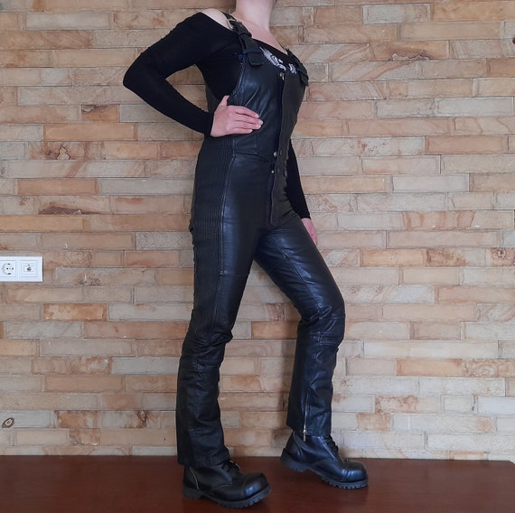 special vintage】leather overall Men