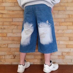 Vintage Baggy Hip Hop Jeans Short, Baggy Jeans shorts ,90s Hip Hop clothing ,Size 32 ,Vintage Baggy shorts ,Embroidery Rap Baggy shorts