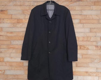 Hugo Boss Vintage Mens Wool Coat Jacket.Virgin Wool Hugo Boss .90s Mens Classic Overcoat Hugo Boss .Hugo Boss Stratus Long Classic Coat XL